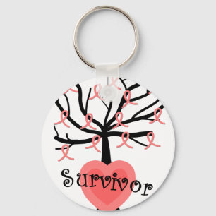 Breast Cancer Survivor Gifts--Unique Tree Design Key Ring
