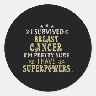 Breast Cancer Survivor I Survived Disease Cancer A Classic Round Sticker
