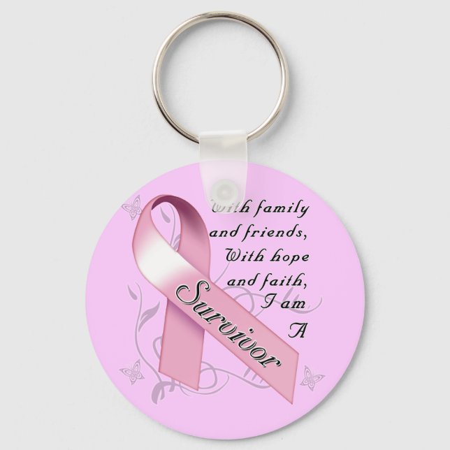 Breast Cancer Survivor Key Ring (Front)