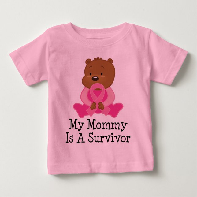 Breast Cancer Survivor Mummy Baby T-Shirt (Front)