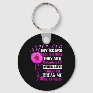 Breast Cancer Survivor My Scar Tell Story Awarenes Key Ring