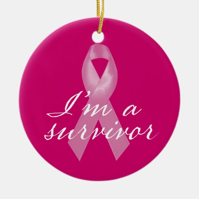 Breast Cancer Survivor Ornament (Front)