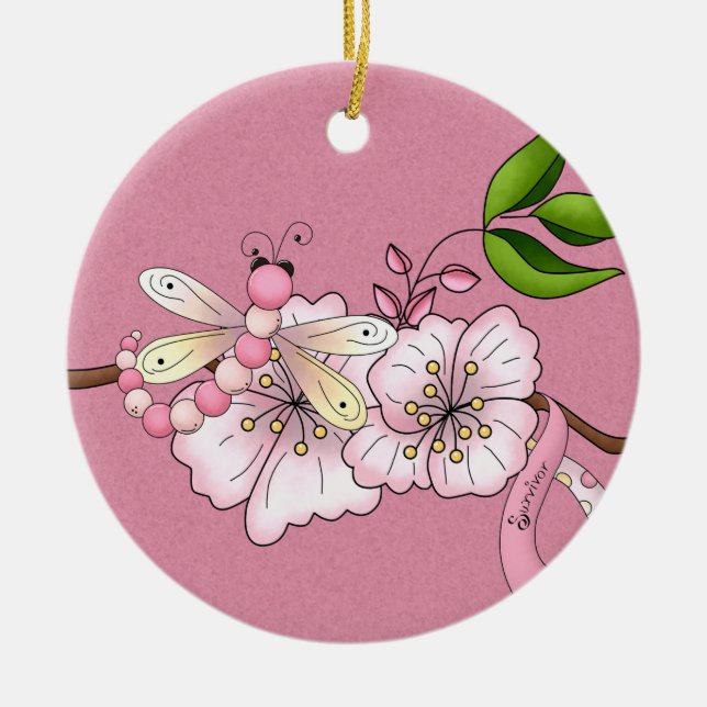 Breast Cancer Survivor Ornament (Front)