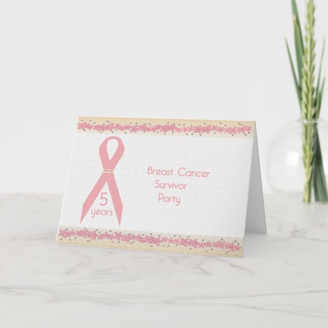 Breast Cancer Survivor  Party  Invite (Front)