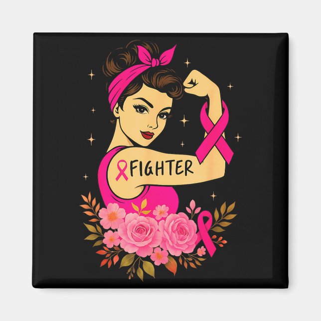 Breast Cancer Survivor Rosie Riveter Nk Awareness  Magnet (Front)