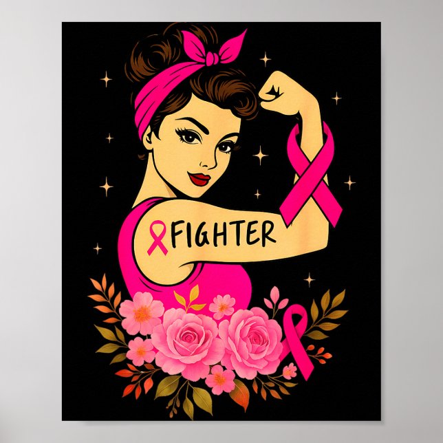 Breast Cancer Survivor Rosie Riveter Nk Awareness  Poster (Front)