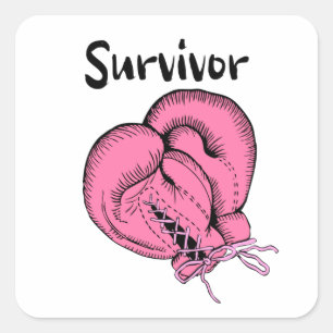 breast cancer survivor square sticker