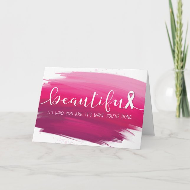 Breast Cancer Survivor You are Beautiful Card (Front)