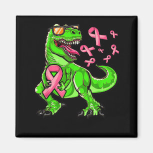 Breast Cancer T-Rex Dinosaur Boys Breast Cancer Magnet
