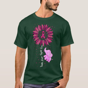 Breast Cancer Tee , Faith Hope Love Elephant Sunfl