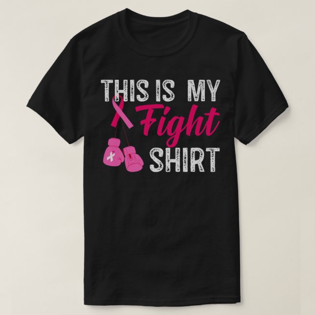Breast Cancer This is My Fights  Pink Ribbon Premi T-Shirt (Design Front)