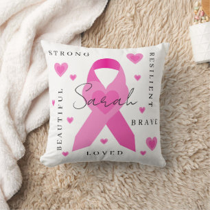 Breast Cancer Throw Pillow