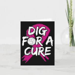 Breast Cancer Volleyll Pink Ribbon Surgery Carcino Card