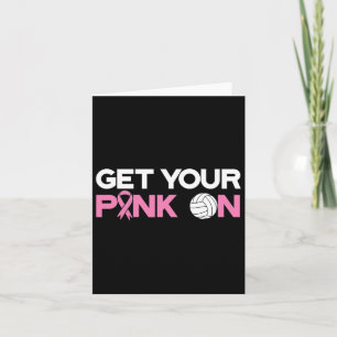 Breast Cancer Volleyll Pink Ribbon Surgery Sport C Card