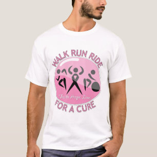 Breast Cancer Walk Run Ride For A Cure T-Shirt