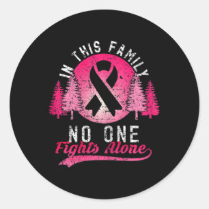Breast Cancer Warrior Awareness Breast Cancer Supp Classic Round Sticker
