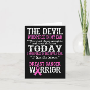 Breast Cancer Warrior Awareness Survivor Quote  Card