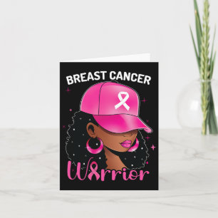 Breast Cancer Warrior Black Woman Breast Cancer Aw Card