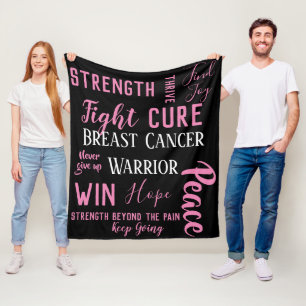 Breast Cancer Warrior blanket
