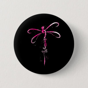 Breast Cancer Warrior Breast Cancer Awareness Drag 6 Cm Round Badge