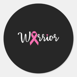 Breast Cancer Warrior Breast Cancer Awareness Pink Classic Round Sticker