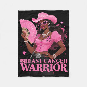 Breast Cancer Warrior Pink Cowgirl Support Squad W Fleece Blanket