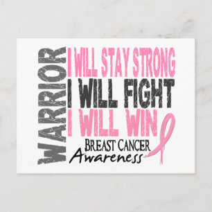 Breast Cancer Warrior Postcard