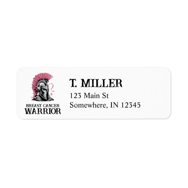 Breast Cancer Warrior Return Address Label (Front)