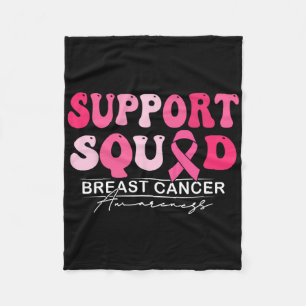 Breast Cancer Warrior Support Squad Breast Cancer Fleece Blanket