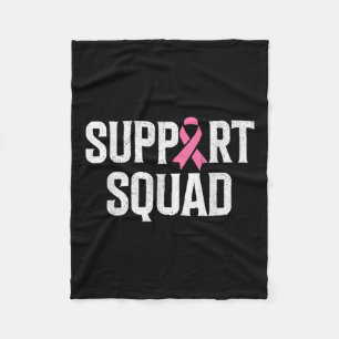 Breast Cancer Warrior Support Squad Breast Cancer Fleece Blanket