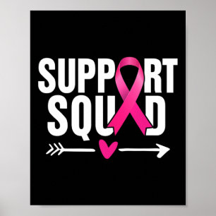 Breast Cancer Warrior Support Squad Breast Cancer Poster