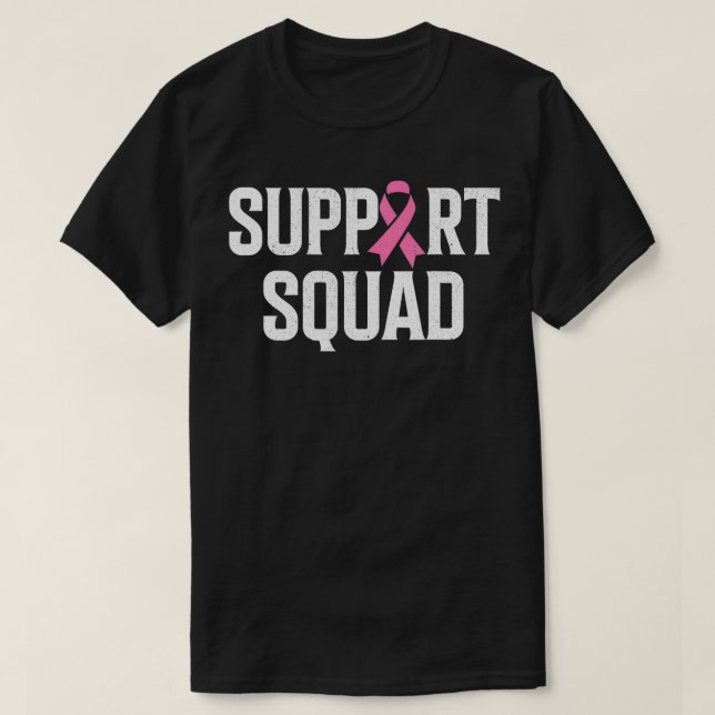 Breast Cancer Warrior Support Squad Breast Cancer  T-Shirt (Design Front)