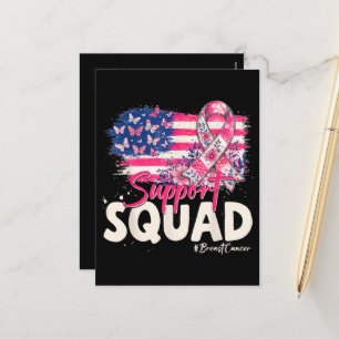 Breast Cancer Warrior Support Squad Holiday Postcard
