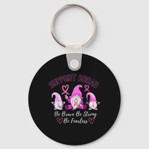 Breast Cancer Warrior Support Squad Pink Ribbon Fo Key Ring