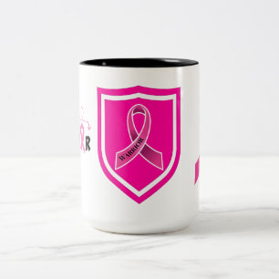 Breast Cancer Warrior Two-Tone Coffee Mug