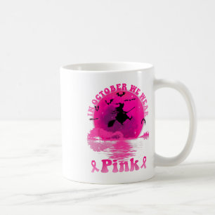 Breast Cancer Witch Guitar Moon In October We Wear Coffee Mug