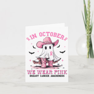 Breast Cancer Women Halloween In October We Wear N Card