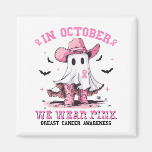 Breast Cancer Women Halloween In October We Wear N Magnet
