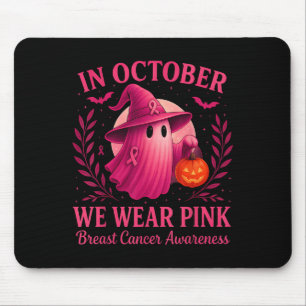 Breast Cancer Women Halloween In October We Wear N Mouse Pad