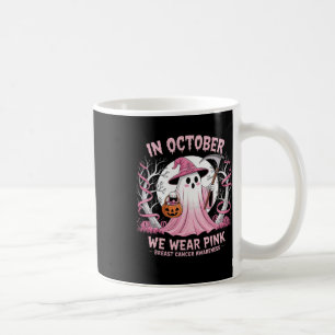 Breast Cancer Women Halloween In October We Wear P Coffee Mug