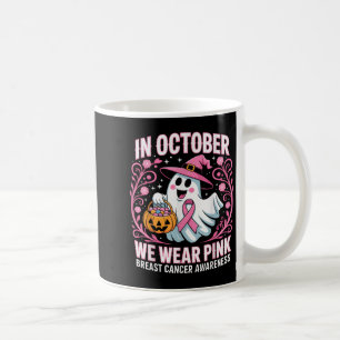 Breast Cancer Women Halloween In October We Wear P Coffee Mug