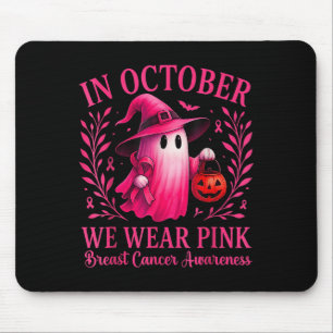Breast Cancer Women Halloween In October We Wear P Mouse Pad