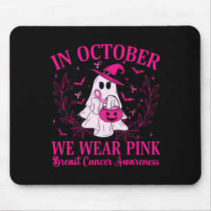 Breast Cancer Women Halloween In October We Wear P Mouse Pad