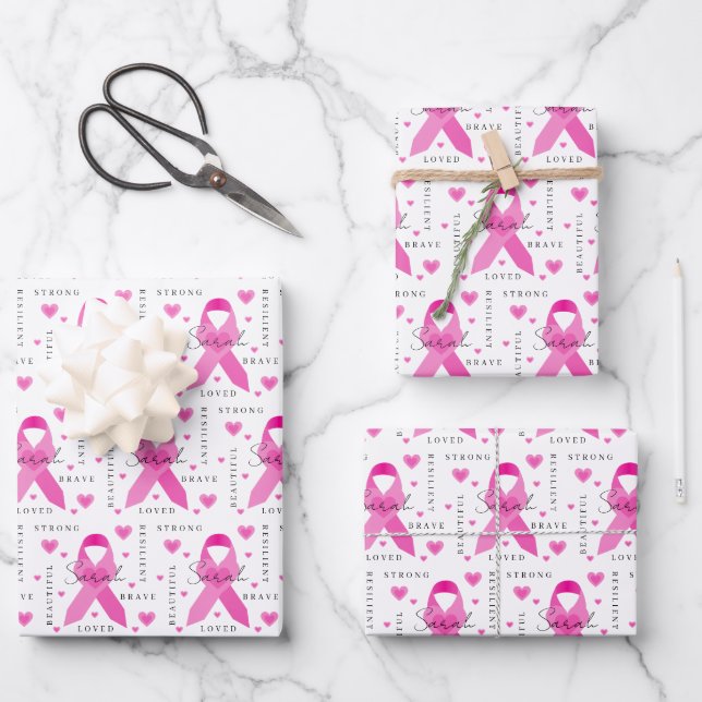 Breast Cancer Wrapping Paper Sheets (Front)