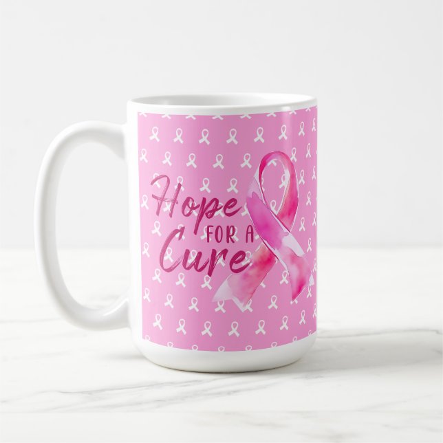 BREAST CANCERSUPPORT & AWARENESS COFFEE MUG (Left)