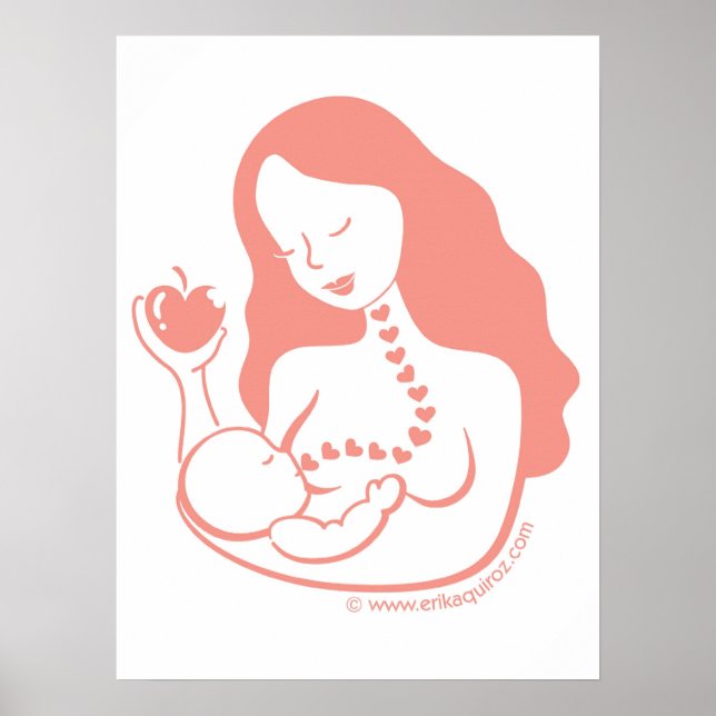 Breast Feeding Mother and Child Poster (Front)