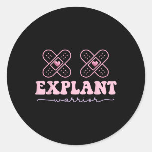 Breast Implant Illness Cancer Awareness Warrior Classic Round Sticker