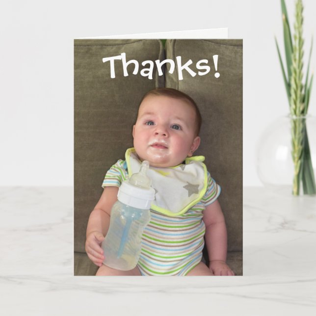 Breast Milk Thank You Card | Funny Baby Cards (Front)