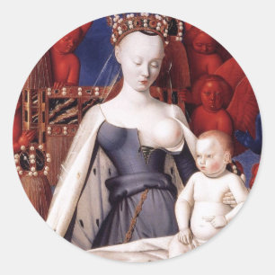 BREAST OF MARY CLASSIC ROUND STICKER