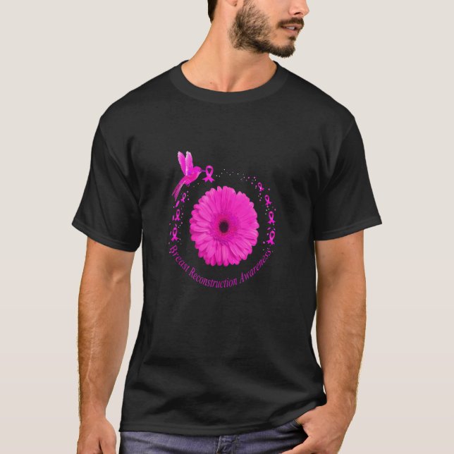 Breast Reconstruction Awareness, Hummingbird Sunfl T-Shirt (Front)
